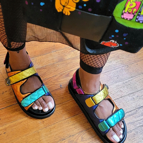 ONE DAY ONLY SALE- KURT GEIGER LONDON MULTICOLOR SANDALS - Picture 12 of 13